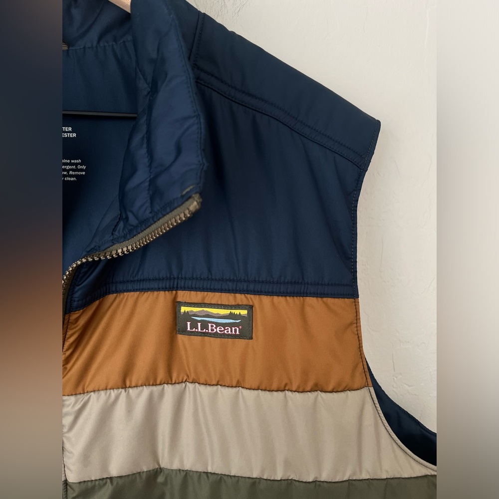 LL Bean color blocker puffer vest XXL tall - Picture 6 of 10
